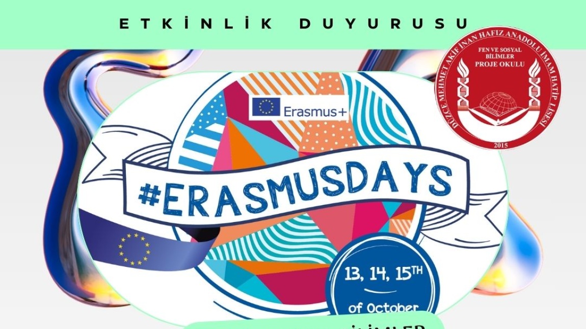 Erasmusdays Günleri Kapsamında Bilgilendirme Konferansımıza Davetlisiniz